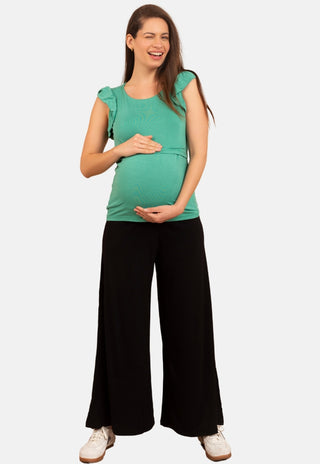 Pantalon Palazzo Maternal Tere Negro