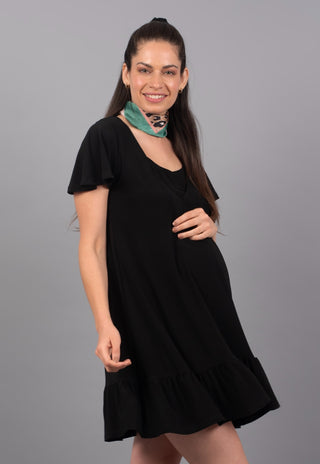 Vestido Maternal y Lactancia Cata Negro