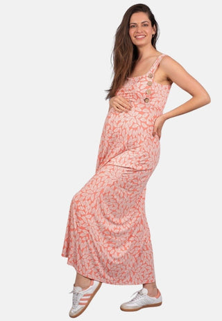 Vestido Maternal y Lactancia Nieves Estampado Rosa - Madremia